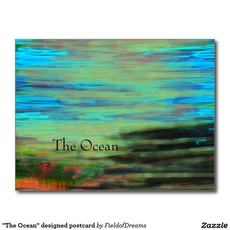 The Ocean Designed Postcard Postcard Ocean Design Ocean