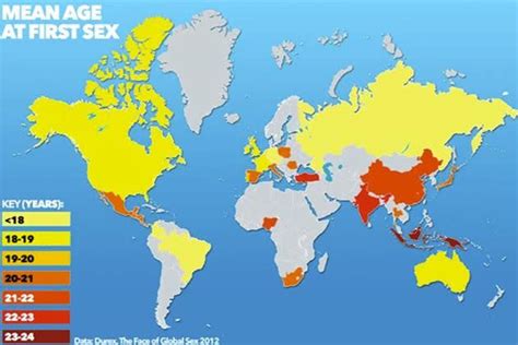 Virginity Map Reveals Average Age People First Have Sex