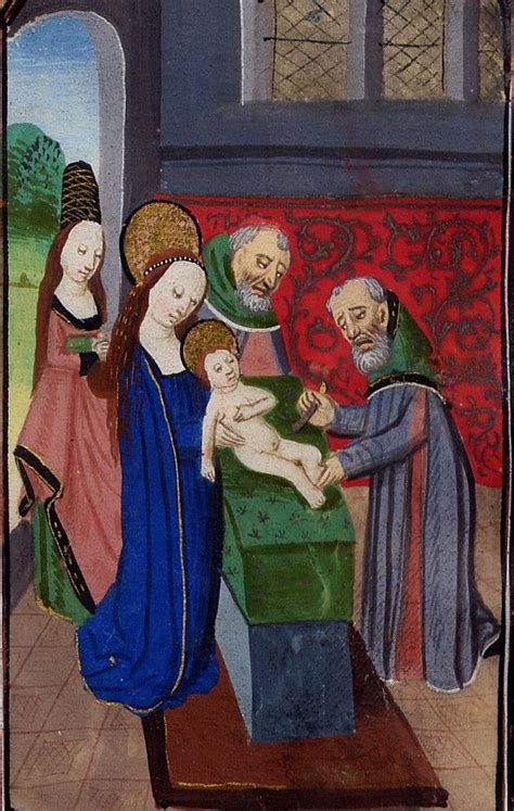 Illuminated Manuscript Miniature Depicting The Circumcision Of Christ