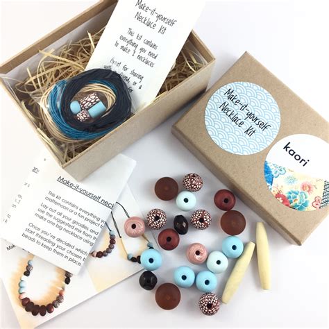 Difficulty can range from kit to kit but but, they are fun kits and usually have a great deal more detail than a good number of plastic kits. Make it yourself 2 necklace gift kit-handcrafted polymer clay/wood/resin beads | kaori | madeit ...