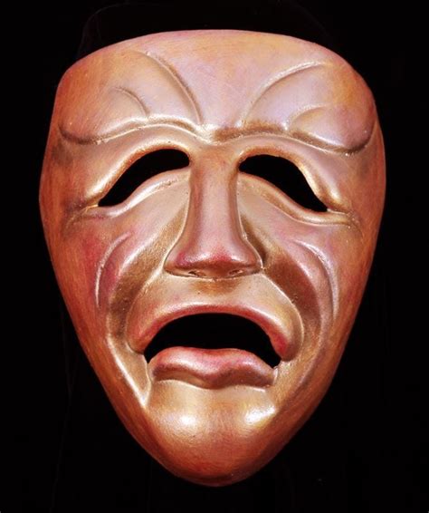 Decorative Comedy And Tragedy Masks Pair By Theater