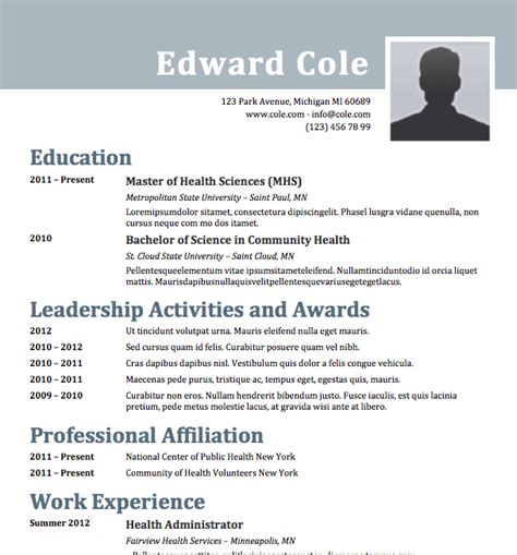 Simple Resume Format Download In Ms Word For Job Basic Resume