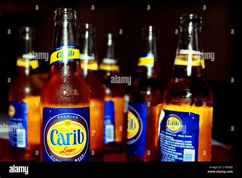 Carib Caribbean Beer Bottles Stock Photo Alamy