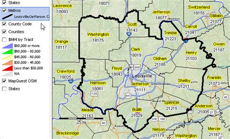 Louisville Ky Map With Zip Codes London Top Attractions Map