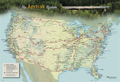 The Amtrak National Route Map Map Amtrak Usa Train Amtrak Train