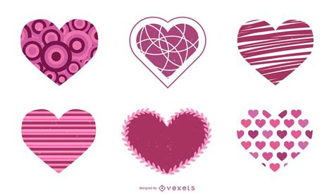 Valentines Day Heart Vector Set Vector Download