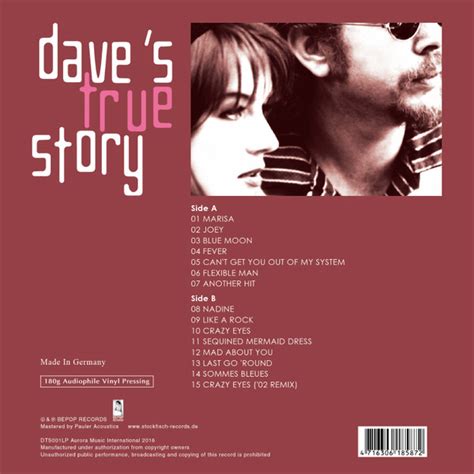 dave s true story dave s true story 戴夫的真實故事 同名專輯 180g lp 博樂伯樂 expo music
