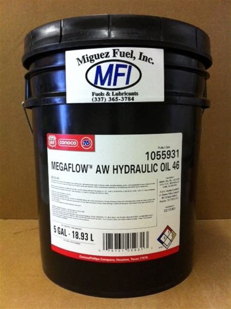 Conocophillips Megaflow Aw Hydraulic Oil 46 5 Gallon Pail Iso Vg 46
