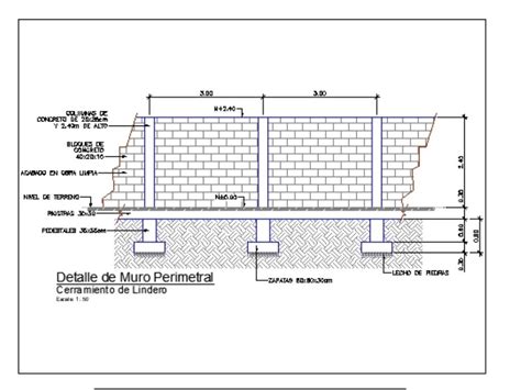 Planos De Muro De Block En Muros De Blocks De Concreto Detalles Hot