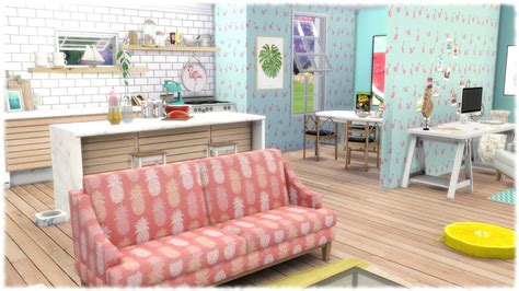 The Sims 4 Speed Build Summer Apartment Cc Links Sims House