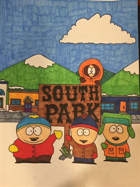 This Was My First Attempt At Drawing South Park Rsouthpark