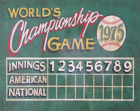 Vintage Baseball Scoreboard Poster Print 16 By 20 Inch Baseball