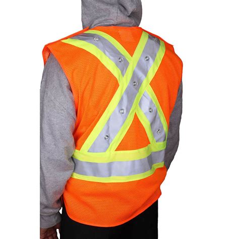 Majestic Class 2 Led X Back Reflective Vest Live Action Safety