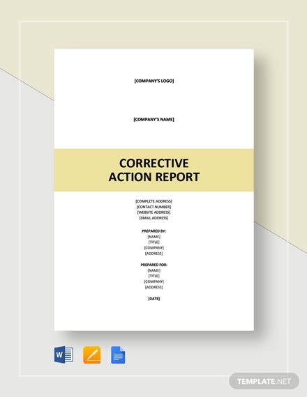 9 Corrective Action Report Templates Free Word Pdf Documents Download