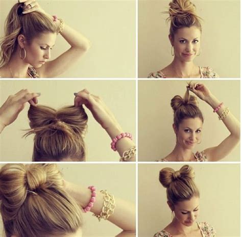 I came across a gorgeous hair bow tutorial on hair and makeup by steph that i used to create my hair bow look (for detailed instructions on each step, please visit to create my own version of the hair bow hairstyle: Easy Bun Hairstyle Tutorials For The Summers: Top 10 ...