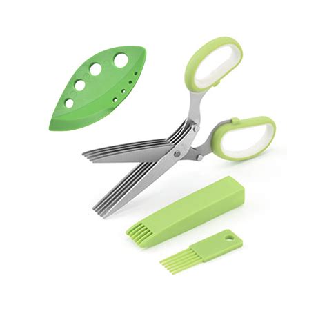 Goxfaca Herb Scissors 4 Packs Herb Scissors Set With 5 Blades And