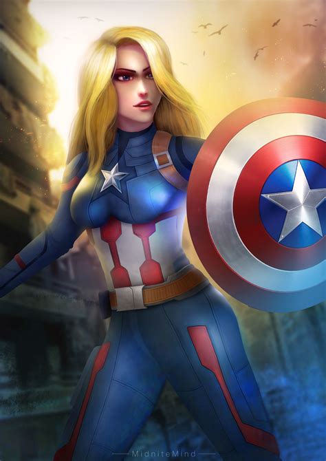 Artstation Captain America Female Fanart