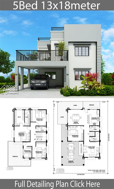 5 Bedroom Modern House Plans Home Inspiration