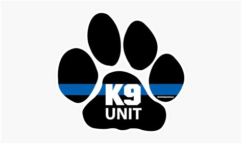 K9 Unit Paw Print Thin Blue Line Decal K9 Unit K9 Logo Free