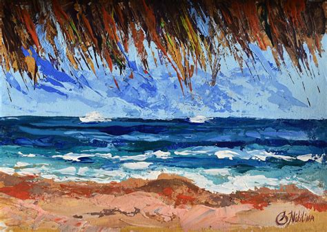 African Beach Painting Original Art Seascape Ocean Art Impasto Etsy