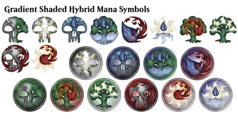 Mtg Gradient Shaded Hybrid Mana Symbols By Alifeincolours On Deviantart