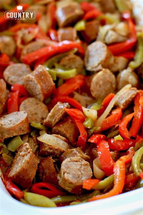 Crock Pot Sausage And Peppers Recipe Sausage And Peppers Crockpot