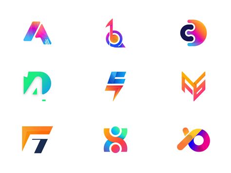 Letter Number Logo Collection By Ahmed Rumon Logo Designer