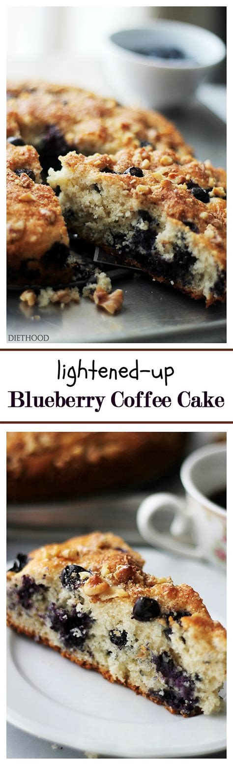 Cook a half cup of fresh blueberries with one teaspoon freshly grated ginger and one tablespoon honey or maple syrup over low heat just until the blueberries start to pop. Lightened-Up Blueberry Coffee Cake | www.diethood.com ...