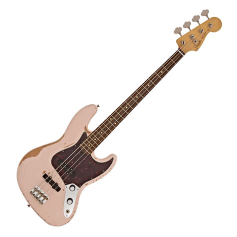 Fender Flea Signature Jazz Bass Roadworn Shell Pink Nearly New At Gear Music