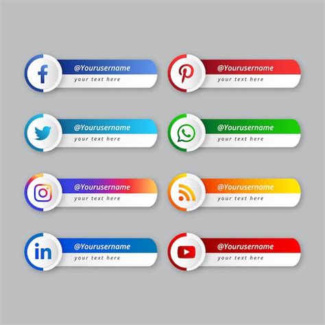 Premium Vector Popular Collection Of Social Media Lower Thirds
