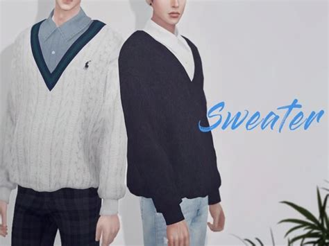 Kks Kk Sweater 02 M Sims 4 Men Clothing Sims 4 Male Clothes Sims