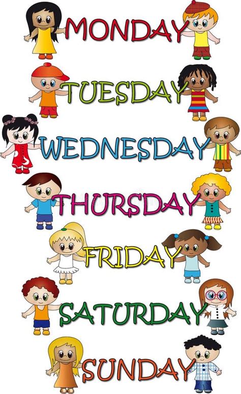 Days Of The Week Clipart For Kids Clipart Days Of The Week Clipart