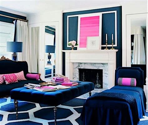 Royal Blue And Hot Pink Pink Living Room Blue Rooms