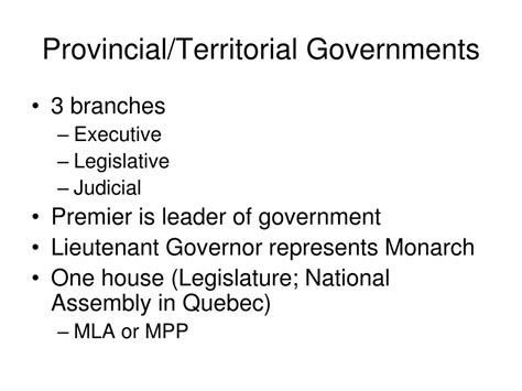 Ppt Government And Law The Structure Of Canada S Government