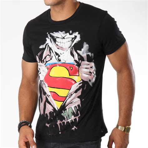 Dc Comics Tee Shirt Joker Vs Superman Noir