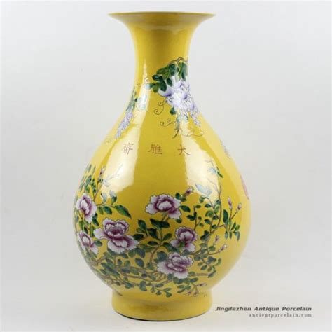 Ryrk1817″ Hand Painted Ceramic Chinese Flower Vase Chinese Antique
