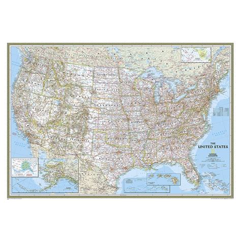 National Geographic Classic Usa Wall Map Mural