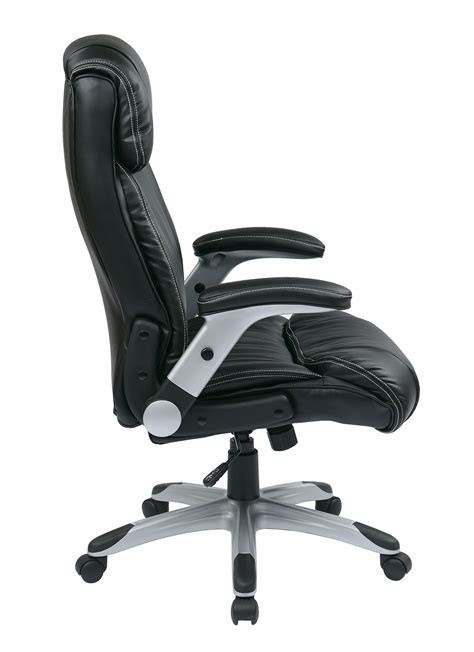 Perfect as an occasional chair or side chair. Executive Bonded Leather Chair with Flip Arms ...