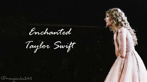 Taylor Swift Enchanted Lyrics Youtube