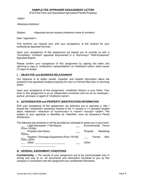 Sample Appraisal Engagement Letter How To Write An Appraisal