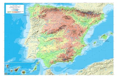Spain Geography Physical Map Geographical Attributes Of Spain