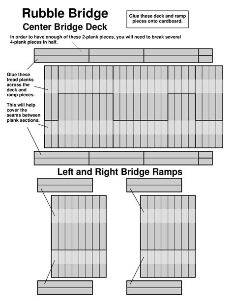 Rubble Bridge Paper Model Template Download Printable Pdf Templateroller