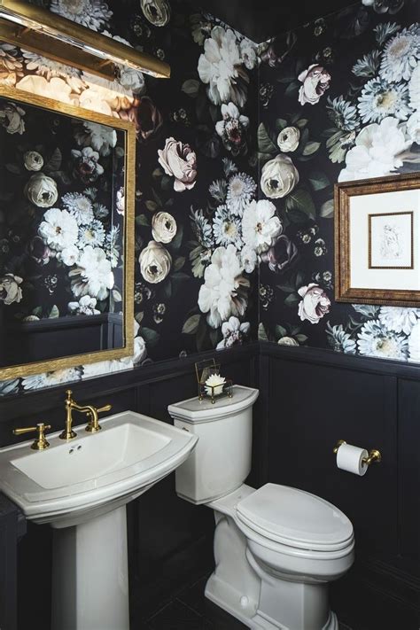 These Powder Rooms Pack Some Serious Punch Powder Room Wallpaper