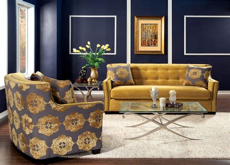 (2) shape gold settee $695. Gold Sofa Living Room Nicanor Tan And Gold Sofa ...