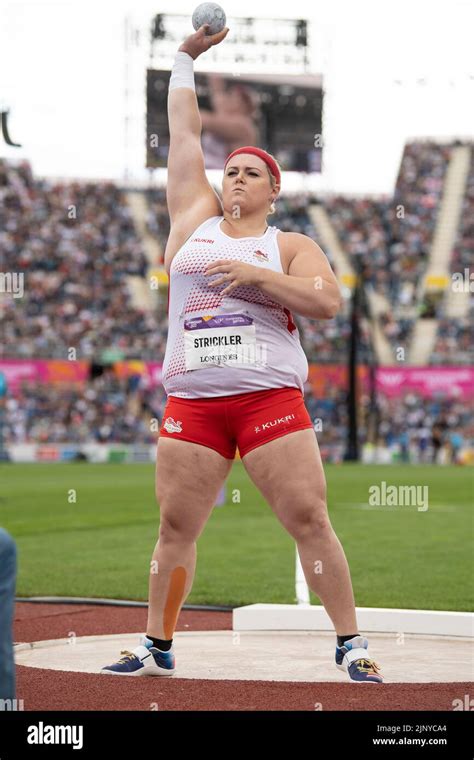 Amelia Strickler Of England Competing In The Womens Shot Put Heats At