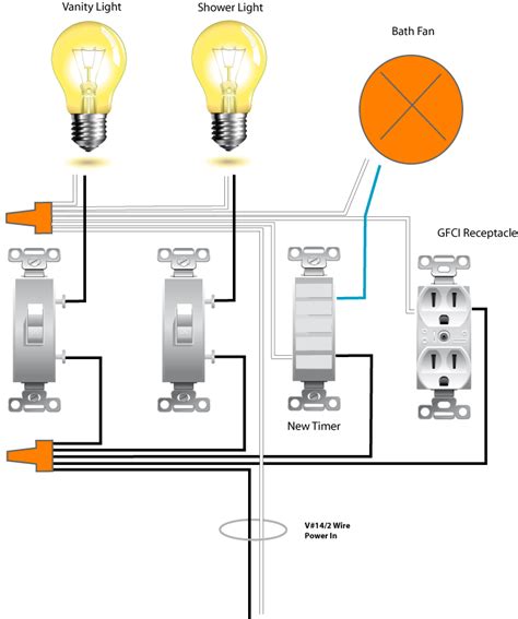 If i run the 14/2 to the fan, and then wire the light in with the other lights, what is the best option for the night light? Replacing a Bath Fan Switch - Electronic Timing Device : Electrical Online