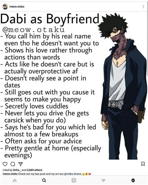 Dabi As Boyfriend Omg I Just Want To Hug Him So Bad Anime