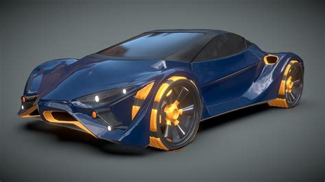 Futuristic Electro Concept Car Buy Royalty Free 3d Model By Koleos3d