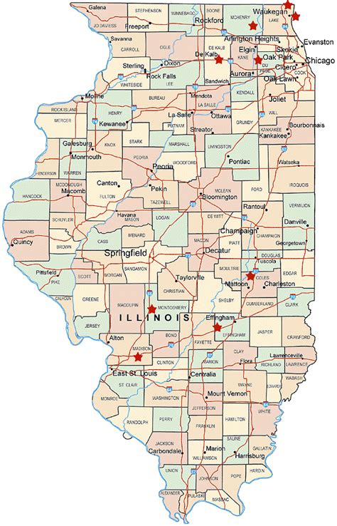 Illinois Map Travelsfinderscom