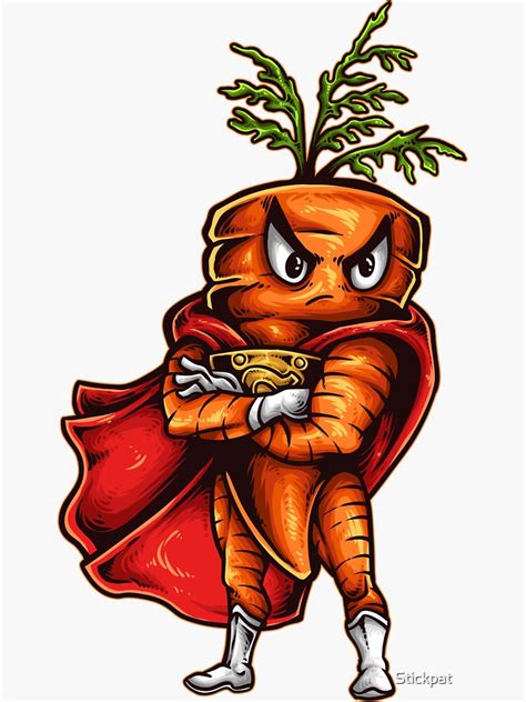 Super Carrot Sticker By Stickpat Redbubble